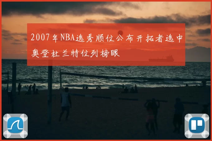 2007年NBA选秀顺位公布开拓者选中奥登杜兰特位列榜眼